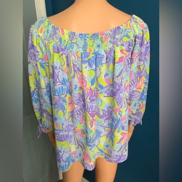 Lilly Pulitzer Multicolor Off-Shoulder Blouse - Picture 4 of 5